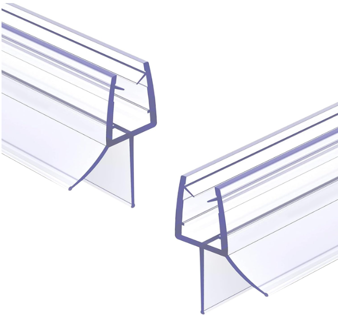 2 Pack Shower Door Bottom Seal 3/8" x 36" Glass Door Seal Strip