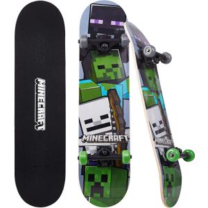 Voyager Skateboard with Printed Graphic Grip Tape - Great for Kids and Teens, Cruiser Skateboard with ABEC 5 Bearings, Durable Deck, Smooth Wheels