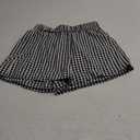 SOLY HUX Women's Y2K Striped Boxer Shorts Elastic High Waisted Straight Leg Workout Gym Shorts (Black Plaid) S