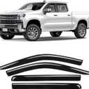 Clim Art Incredibly Durable Rain Guards Compatible with Chevrolet (Chevy) Silverado/GMC Sierra 1500 2019-2025 Crew Cab, Truck Accessories, Tape-on Window Deflectors,Vent Window Visors, 4pcs- 419160 (For Silverado 1500 19-25)