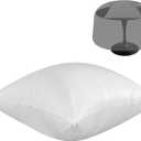 Adnee 34 x 26 Inch Patio Furniture Cover Airbag-Rectangle PP Patio Table Cover Air Pillow-Inflatable Outdoor Furniture Cover Support Prevents Leaves,Water and Snow Pooling (White)