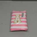 Gosect Initial Makeup Bag Personalized Stripe Cosmetic Bag Cute Waterproof Travel Toiletry Bag Birthday Gifts for 10 11 12 13 14 15 16 Years Old Teen Girl Gift Trendy Stuff (Pink A)