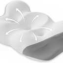 Cervical Neck Pillow for Sleeping, Dual-Height Contour Pillow for Neck Pain Relief, Butterfly Ergonomic Memory Foam Neck Support Pillow with Cooling Breathable Cover for Side Sleepersr, Queen White