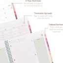 Rileys Academic Planner 2025-2026, Daily, Weekly & Monthly Planner, July 2025 - June 2026, Student Notes Pages, Twin-Wire Binding, Weekly Agenda for School & Work (8.5 x 11-Inches, Green, Deco)