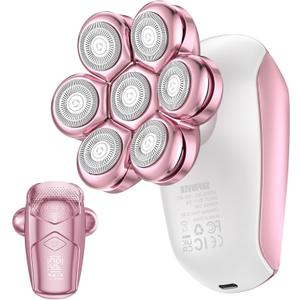 SHPAVVER Electric Razors for Women Legs: Rechargeable Electric Shavers for Body - Waterproof Wet Dry Hair Remover for Lady Face Underarms Public (Glossy Pink)