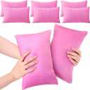 Geelin 6 Pack Small Pillows for Travel 7"x11" Mini Pillows Bulk with Zipper Epe Foam Soft Machine Washable Tiny Cushion for Sleeping Airplane Car Neck Lumbar Nap Pets (Classic,Pink)
