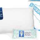Snuggle-Pedic Queen Shredded Memory Foam Bed Pillow - Ergonomic Design with Cooling Airflow Cover - Custom Support for Side Sleepers, Pregnancy Relief Recovery Comfort & Dorm Essentials - USA Quality