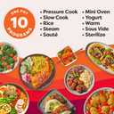 Instant Pot Pro (8 QT) 10-in-1 Pressure Cooker, Slow Cooker, Rice/Grain Cooker, Steamer, Sauté, Sous Vide, Yogurt Maker, Sterilizer, and Warmer, Includes App with Over 800 Recipes, Black