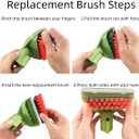 Upgraded 5.3in 1400B Little Green Machine Multi-Purpose Tools Brush Replacement Parts Compatible with 1400B 4075 3194 3353 2458 3588F 1986 1425 2513E Tough Stain Brush Tool Attachments (green 1+2)