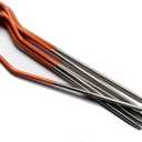 Vargo Titanium Shepherds Hook Stake with Orange Head (6 Pack) | Camping Tent Stakes | 0.3 Ounces (8 Grams) 6.5 L x 0.14 D (165 x 3.5mm) | Ultralight Durable Tent pegs | Model T-117