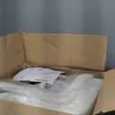 Sweetcrispy Bar Stools Set of 4, Armless PU Leather Adjustable Swivel Barstools, Hydraulic Kitchen Counter Height Thickened Seat Cushion Square Island Countertop Chairs with Back - Modern White