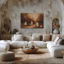 Autumn Landscape Vintage Style Wall Art Moody Ghost Poster Canvas print romantic dark academia moody cottagecore for Halloween Party House Room Decor 8x12inch Unframed