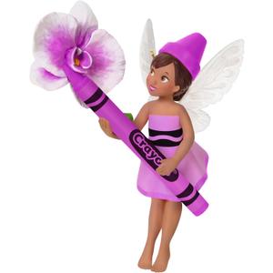 Hallmark Keepsake Christmas Ornament 2025, Crayola Orchid Fairy, Gifts for Kids