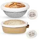 Banneton Bread Proofing Basket, Sourdough Proofing Basket, Oval & Round Proofing Baskets With Liners & Covers, Cotton Rope Sourdough Bread Baskets, Sourdough Bread Baking Supplies
