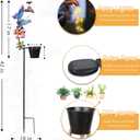 Afirst Solar Outdoor Lights Decorative - Solar Decorative Butterfly Lights Faucet Shaped Twinkling Light Garden Stake Decorations for Pathway Lawn Patio Courtyard Backyard