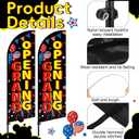 2 Pcs 8.2 ft Grand Opening Flags Grand Opening Sign Banner with Pole Kit and Ground Stake Swooper Flag with Aluminum Alloy Flagpole Kit for Business New Store Advertising Promotions
