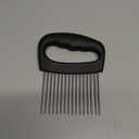 Furneet Extra-Large Onion Holder for Slicing, Onion Cutter, Onion Slicer Holder, Stainless Steel Tomato Slicer Vegetable Cutter for Potato, Tomato, Lemon, Meat Tenderizer, Kitchen Food Slicer Guide