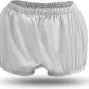 Adult Diaper Covers Waterproof, Leakproof Incontinence Plastic Pants Protective, Reusable Rubber Underwear for Women (1, Gray, 5XL)