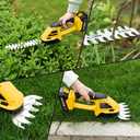 20V Cordless Grass Shear & Shrubbery Trimmer 2-in-1 Handheld Hedge Trimmer with 2.0Ah Battery and Fast Charger, Small Electric Bush Trimmer for Garden, Yard, Lawn Maintenance