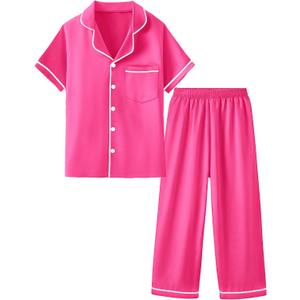 Mikrdoo Girls Outfits Short Sleeve Tops & Pants 2PCS Girls Clothing 4-16 Years