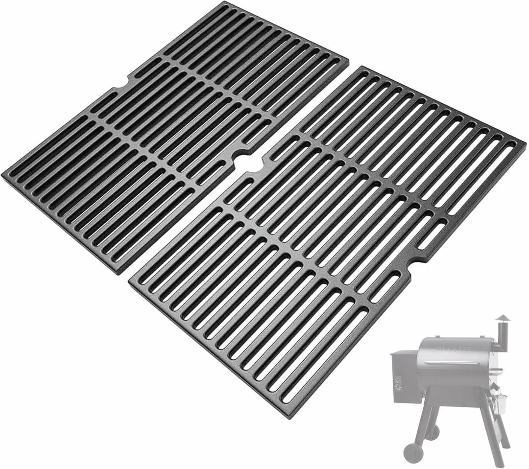 Safbbcue Pro 22 Grates for Traeger Pro 22 Pro 575 HDW433 HDW195 Accessories, Cast iron Grill Grates for Lil' Tex Elite Pellet Grill, for Camp Chef SG24 DLX24 Pellet Grill
