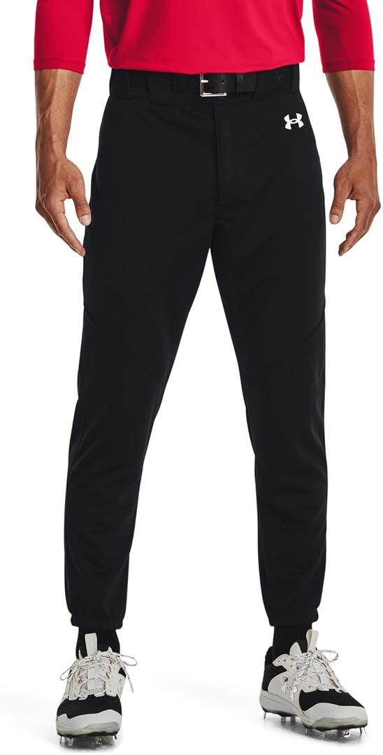 Under Armour Men's Utility Baseball Pant Closed 22, (001) Black / / White, Small