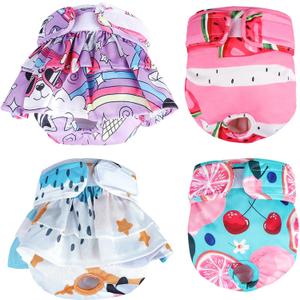 XPCARE Reusable Dog Diapers - 4 Pack Absorbent, Leak-Proof for Female Dogs (X-Small)