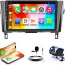 4G+64G Android 12 Car Stereo for 2014-2018 Nissan Rogue X-Trail Qashqai,5G WiFi Rogue Radio with 10.1'' Touchscreen Head Unit,Wireless Carplay/Android Auto,GPS Navi,Bluetooth 5.2,HD Rear Camera,SWC/FM
