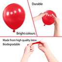 200pcs Red Balloons 5 Inch, Small Mini Latex Balloons for Party Birthday Baby Shower Anniversary Festival Arch Garland Decoration