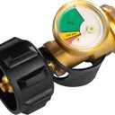 DOZYANT Propane Tank Gauge Level Indicator Leak Detector Gas Pressure Meter Universal for RV Camper, Cylinder, BBQ Gas Grill, Heater and More Appliances-Type 1 Connection, Standard