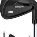 XM-01 Individual Golf Irons or Golf Irons Set - Premium Men Golf Club Iron with Steel Shaft for Left Hand Golfers Stiff Flex (Left) #6 Iron Single