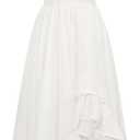 Scarlet Darkness Renaissance Dress Women Summer Corset Dress Flowy Sleeveless Milkmaid Vacation Sundress with Pockets White, XXL