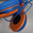 awatrue Kids Headphones Wired Toddler Headphones with Microphone, Over-Ear Headphones, 85/94dB Volume-Limiting, 3.5mm Jack, Foldable On-Ear Design - Safe & Comfortable for Learning & Entertainment (Blue Orange)