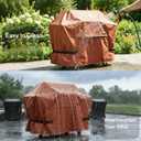 NettyPro Grill Cover for Outdoor Grill 70 inch Waterproof Heavy Duty Gas BBQ Grill Cover for Outside Weber, Char-Broil, Brinkmann, Jenn Air, Nexgrill 3-5 Burners Barbecue, Brown