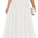 ZESICA Womens Summer Sleeveless Square Neck Vacation Sundress (White, XS)