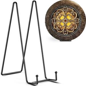 TR-LIFE 16 Inch Heavy Duty Plate Stand (2 Pack) - Metal Display Easel for Large Plates, Picture Frames, Signs, Posters, and Decorative Platters