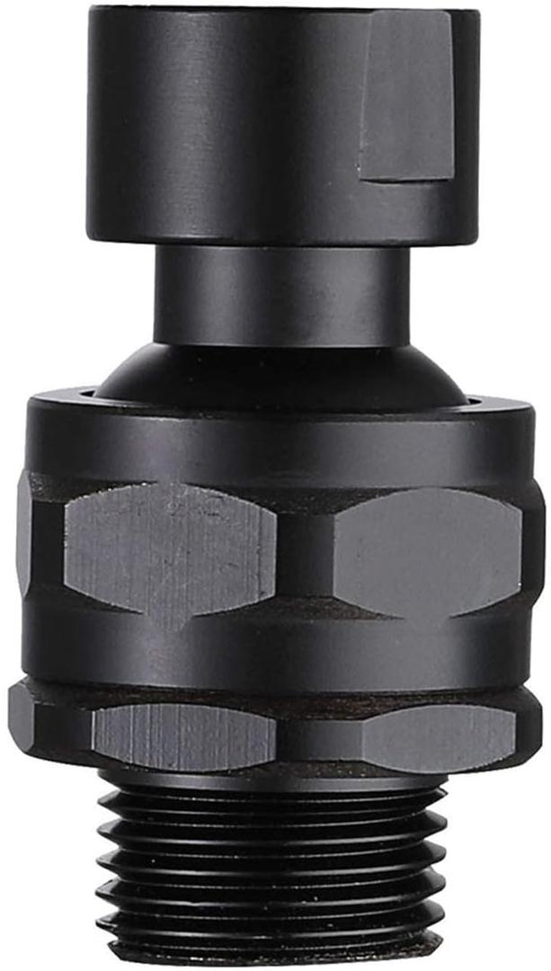 Shower Head Swivel Ball Adapter Brass Adjustable Shower Arm Connector Universal Showering Component (Matte Black)