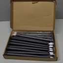 Macarrie 24 Packs Flameless Taper Candles Battery Operated Fake 11 Inch Long Candlelight LED Flameless Candlesticks Flickering Tapered for Spring Summer Wedding(Black)