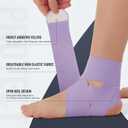 Ultra Thin Ankle Wraps Ankle Brace for Men Women, Adjustable Ankle Straps for Arch, Sprained Foot, Tendinitis, Football, Basketball, RunningViolet, 2 Pack (one Size)