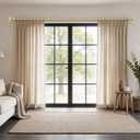 1 Inch Gold Curtain Rods for Windows 72 to 144 Inches (6 to 12 ft), USFOOK Telescoping Single Drapery Rod, Decorative Curtain Rod with Luxury Translucent Finials