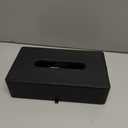 PU Leather Short Tissue Box Cover Rectangle, Small Tissue Box Holder with Magnetic Closure, Decorative Rectangular Tissue Holder for Bathroom Car Office (Black)