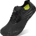 Scurtain Unisex Mens Womens Athletic Hiking Water Shoes Quick Dry Barefoot Aqua Shoes Swim Shoes Beach Shoes with Drainage (Solid Black), Size 37