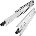 VADANIA 16" Heavy Duty Drawer Slide with Lock #D51, 150lb Load Capacity, 3-Fold Full Extension, Ball Bearing Lock-in & Lock-Out, Side Mount, 1-Pair