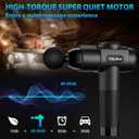 TOLOCO Massage Gun, Deep Tissue Back Massage for Athletes for Pain Relief, Percussion Massager with 10 Massages Heads & Silent Brushless Motor, Mothers Day Gifts, Black