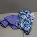 NIeyook Tummy Control Swimsuits Plus Size Swimdress Full Coverage Swim Suits for Women 2025 Tankini Top with Shorts Blue Purple Floral 22W/ 5L