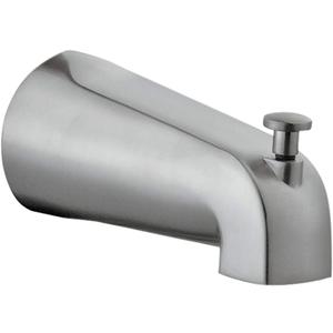Design House 522920 Slip-On Tub Diverter Spout, 5 Inch, Satin Nickel