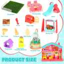 Leyndo 48 Pcs Dog and Cat Pet Figurine Playset Role Pretend Toy Set for Kids Realistic Educational Pet Care Center Dollhouse Role Play Sensory Gifts for Toddlers Boys Girls Birthday