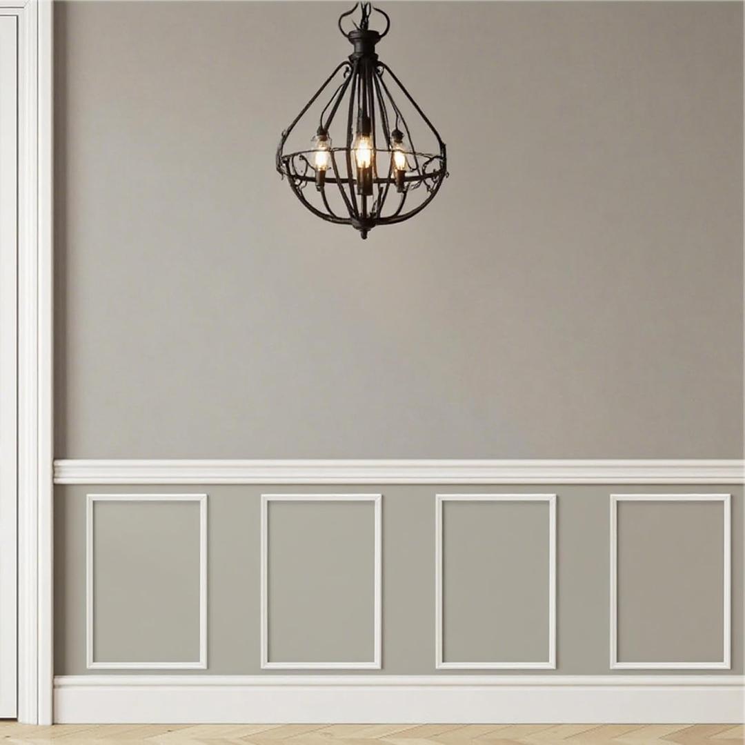 4 Sets Pre-Cut Wainscoting Panels 16x24 Picture Frame Molding Peel and Stick Wall Molding kit Self Adhesive Molding Trim for Walls (40x60cm)