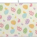 Happy Easter Bunny Rabbit Dish Drying Mat Quick Absorbent 16x18 Easter Eggs Spring Butterfly Kitchen Drying Mat for Countertop Sink Reusable Dishes Mats Kitchen Essentials