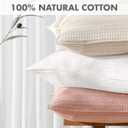 100% Cotton Waffle Weave Body Pillowcase, 1 Pack 20x54 Decorative Body Pillow Cover for Bed Couch Sofa, Neutral Soft Long Cushion Sham Modern Farmhouse Home Decor, White